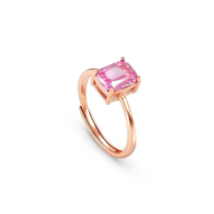 Anillo Nomination Colour Wave Plata Baño Rosado y Circonita Rosa