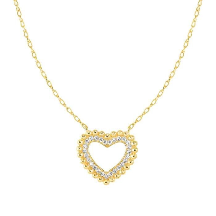 Gargantilla Nomination Lovecloud Corazón Plata Baño Oro y Circonitas Blancas