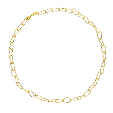 Collar corto eslabones bañado en oro