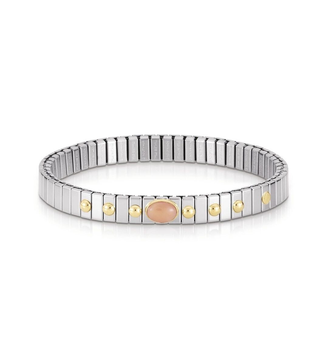 PULSERA CORAL NOMINATION ACERO Y ORO