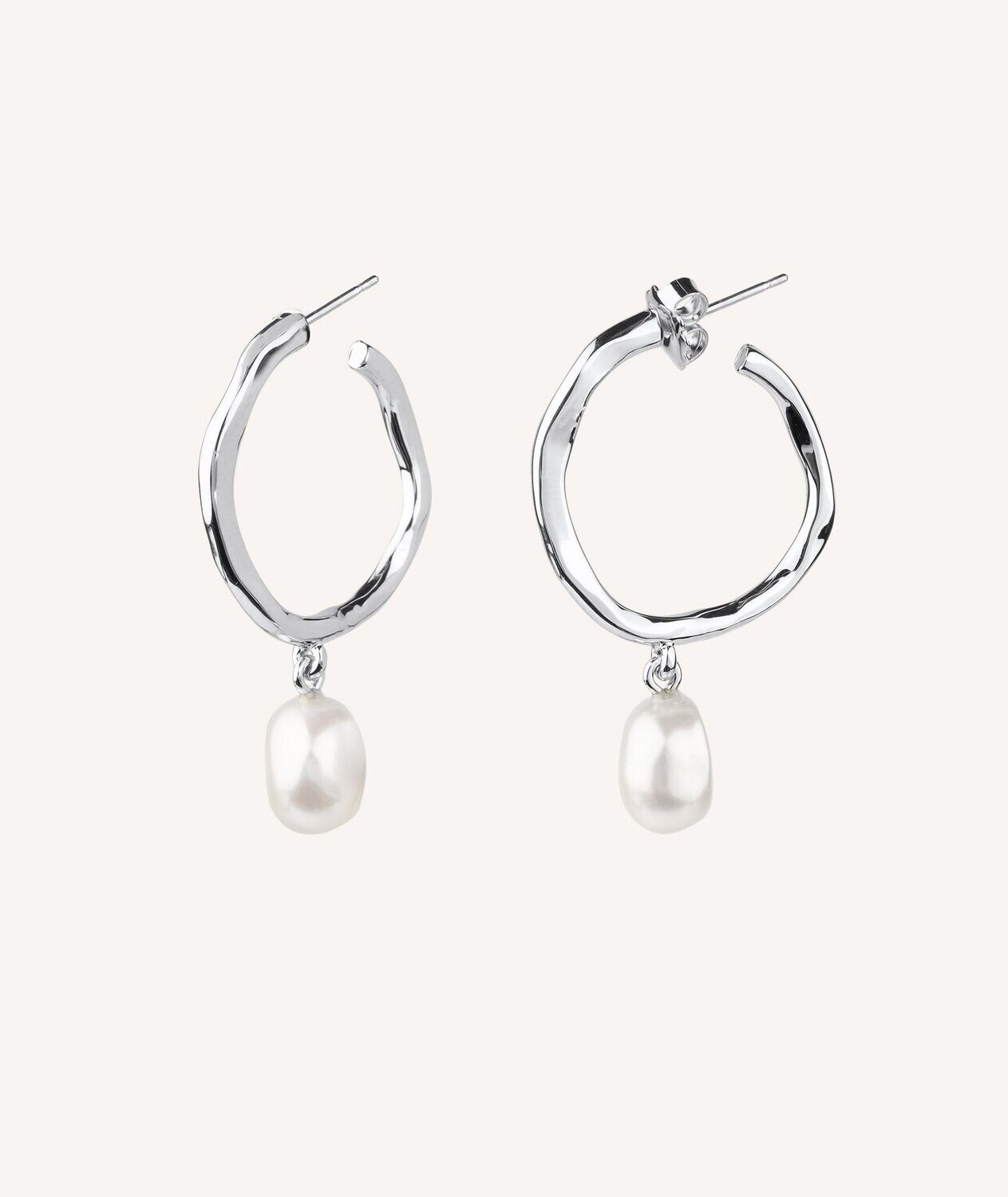 PENDIENTES ARO PERLA