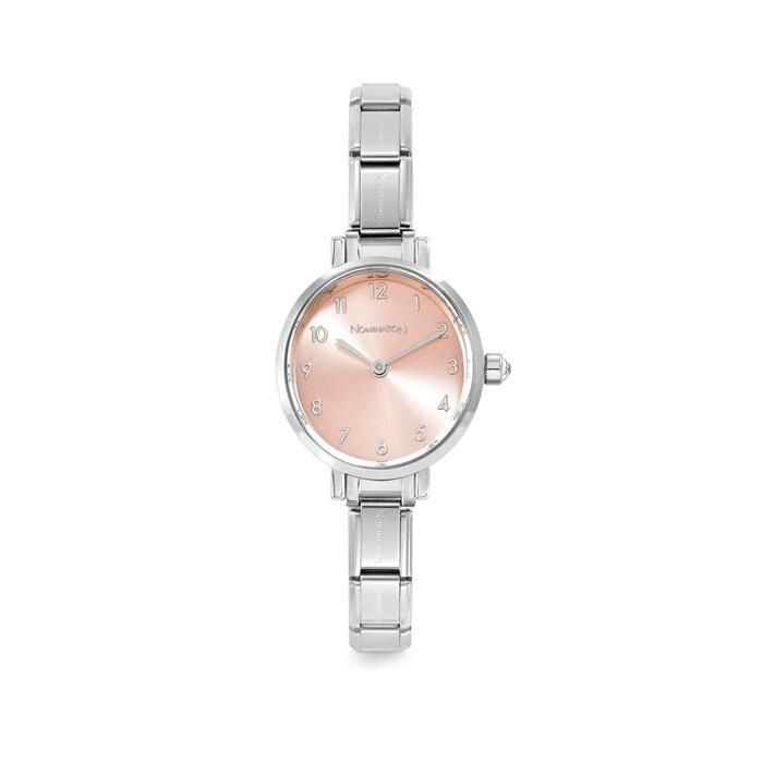 Reloj  Nomination PARIS OVAL con circonitas con base acero Rosa