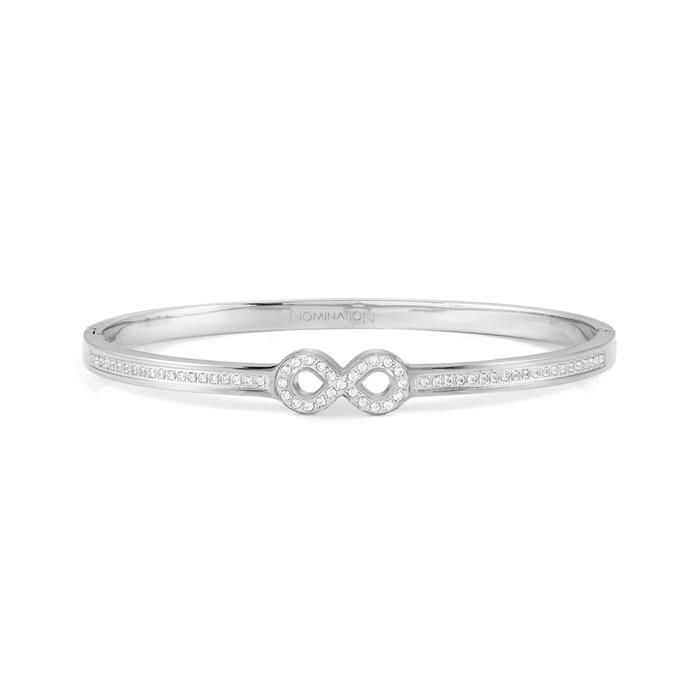 Pulsera Nomination Pretty Bangles Infinito Acero y Circonitas Blancas
