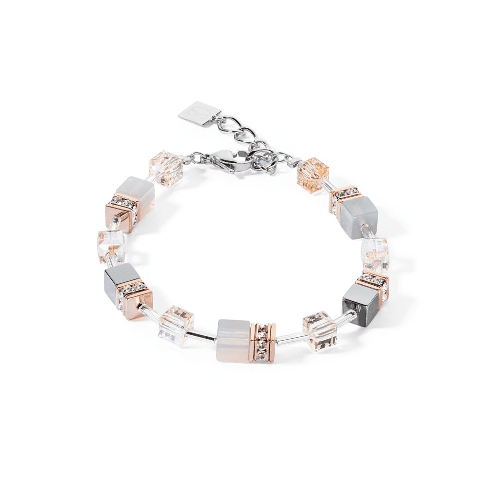 Pulsera icónica preciosa de oro rosa y melocotón