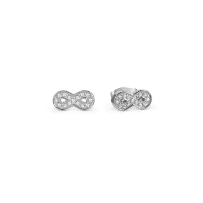 Pendientes de botón de acero inoxidable Soffio D'Amore INFINITY