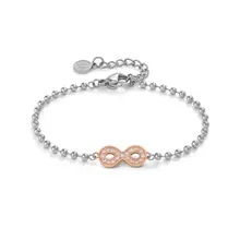 PULSERA SOFFIO D'AMORE ORO ROSA INFINITO CON CZ