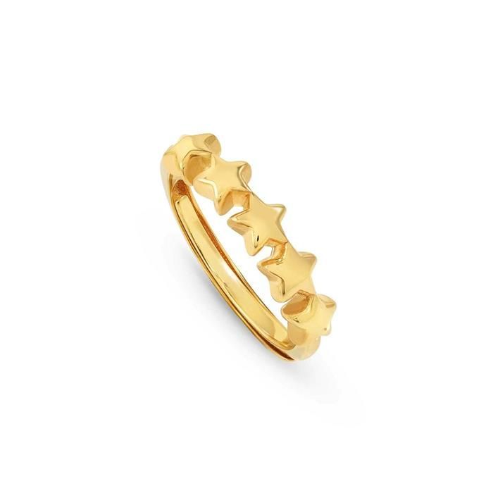 Anillo Nomination Armonica Estrellas Plata Baño Oro