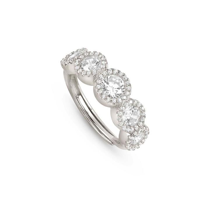 Anillo Nomination Seidivina Círculos Plata y Circonitas Blancas
