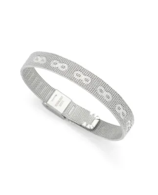 Pulsera de mujer de acero esterilla martillada
