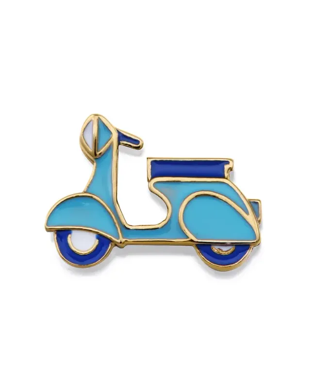 Motivo de mujer de acero Ip dorado diseño de moto clásica
