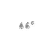 Pendientes Electra plata rodio gota lisa