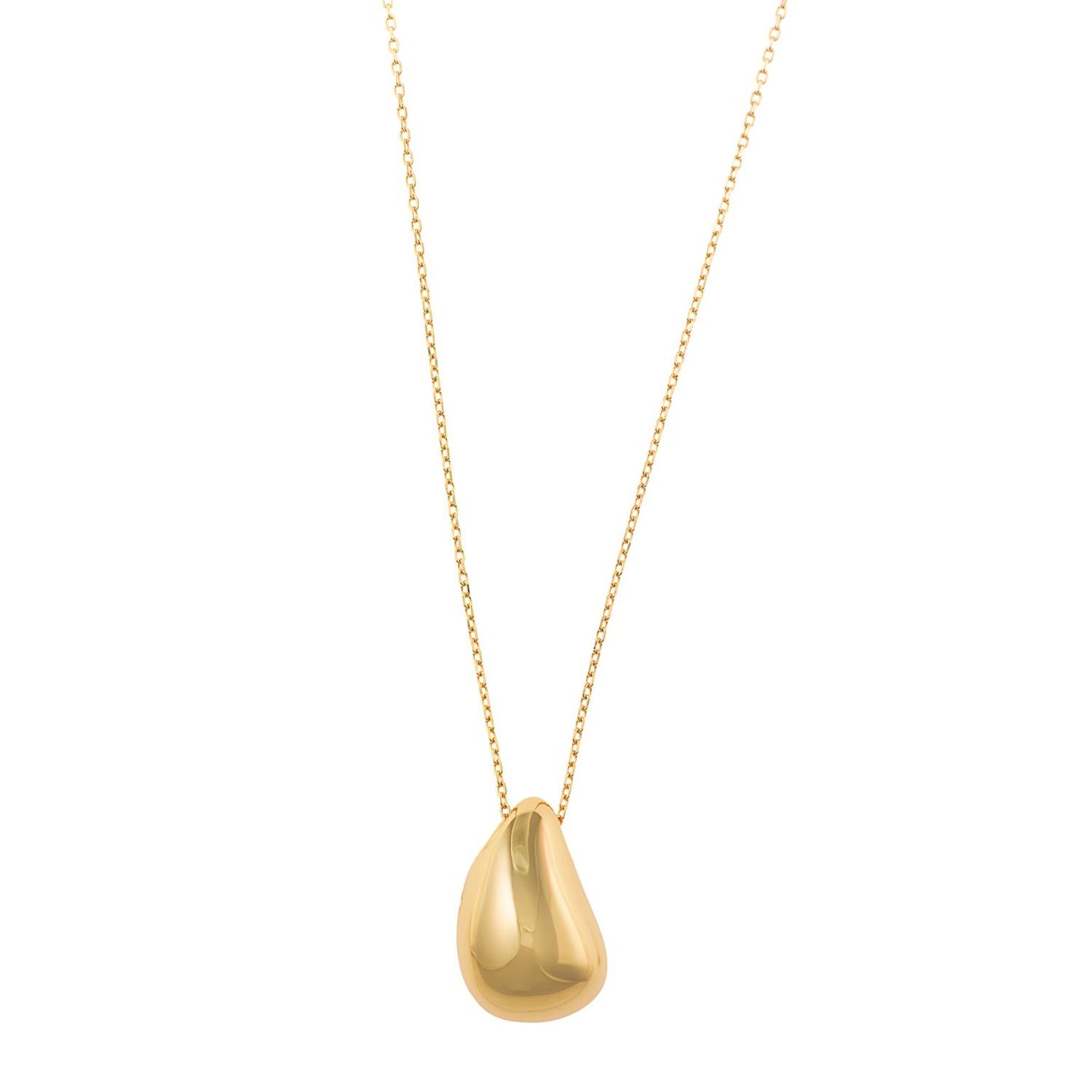 ​COLLAR PLATA CHAPADO ORO 925 PERA LISA
