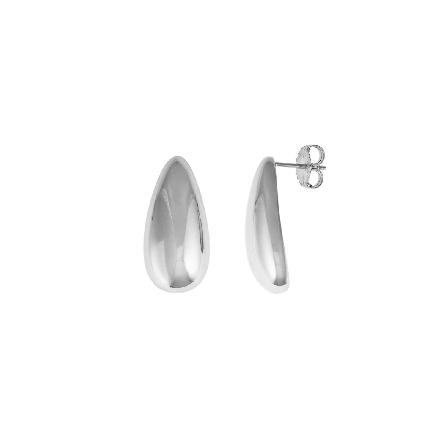 PENDIENTES PLATA 925 RODIO PERA LISO