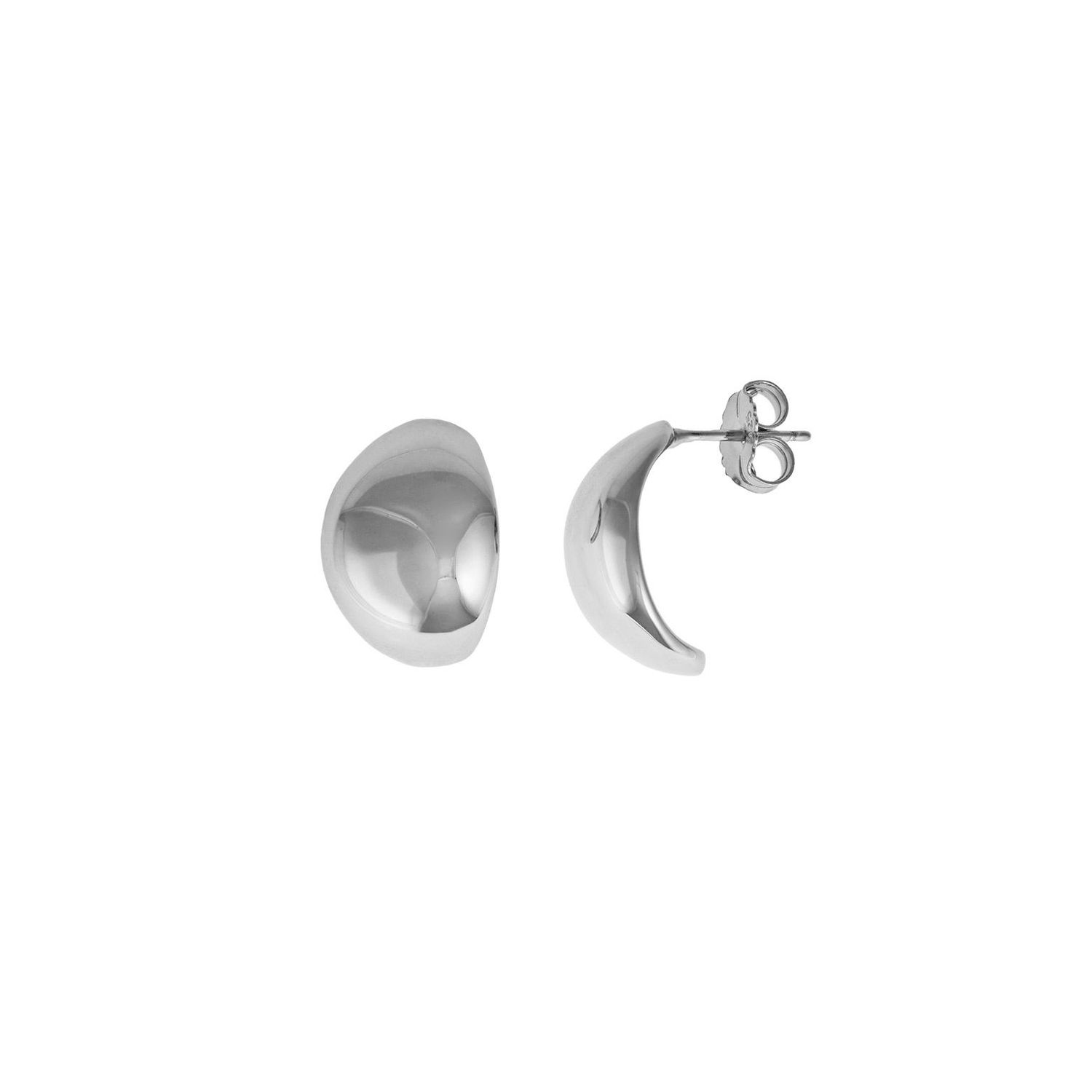 PENDIENTES PLATA 925 RODIO OVALO LISO