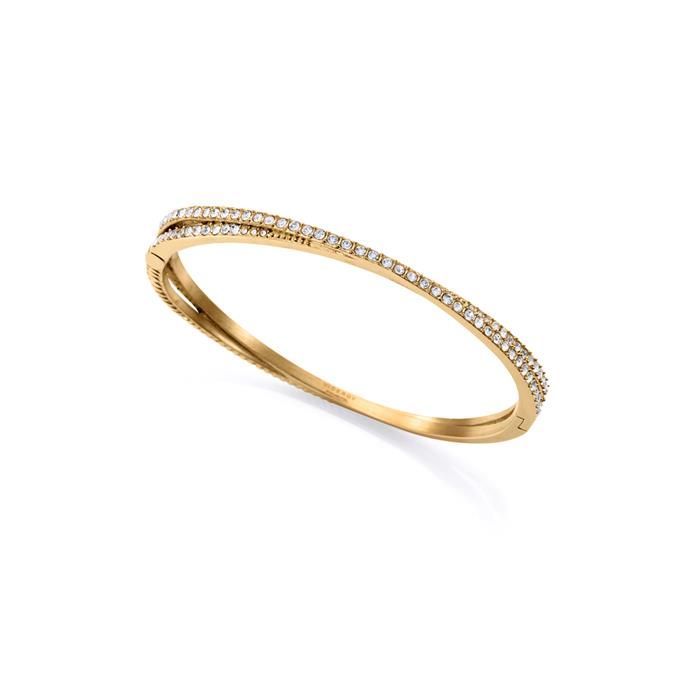 Pulsera Viceroy Fashion Rígida Acero Baño Oro y Circonitas Blancas