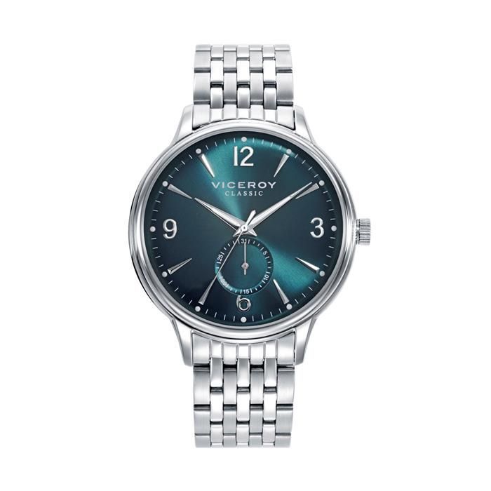 Reloj Viceroy Plateado y Verde Multifunción Hombre