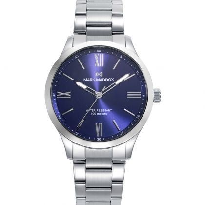 Reloj caja de acero 10 atm y brazalete de acero con movimiento cuarzo