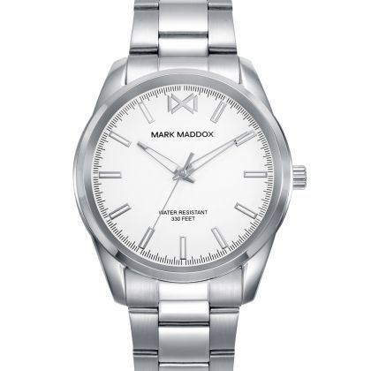 Reloj caja de acero, 10 atm, brazalete de acero, movimiento cuarzo