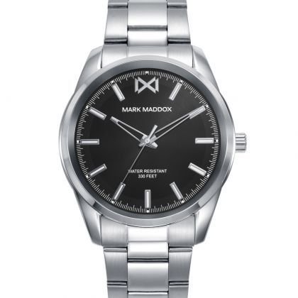 Reloj caja de acero, 10 atm, brazalete de acero, movimiento cuarzo