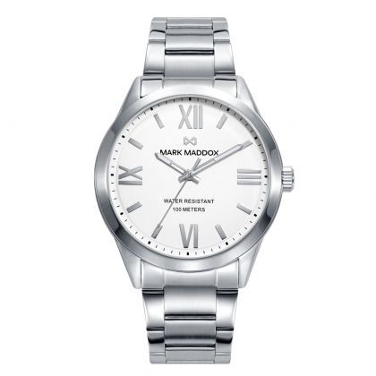 Reloj de hombre Marais de acero con esfera en blanco