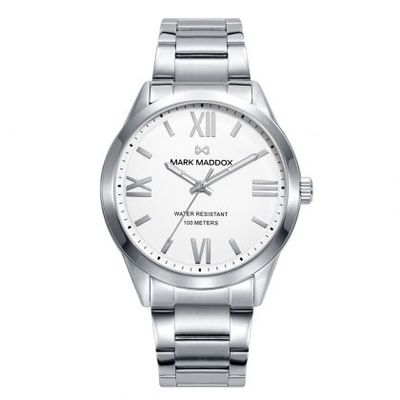 Reloj de hombre Marais de acero con esfera en blanco