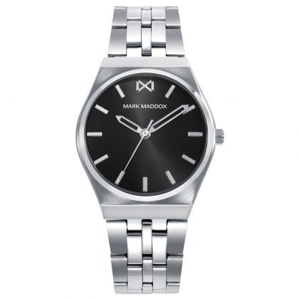 Reloj caja de acero 5 atm y brazalete de acero con movimiento cuarzo
