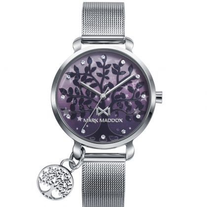 Reloj de mujer Shibuya de acero con esfera olográfica árbol de la vida