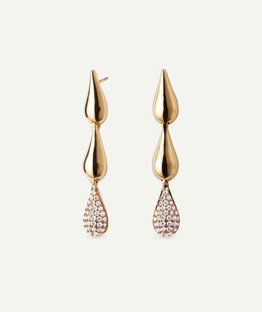 Pendientes Cascade con circonita
