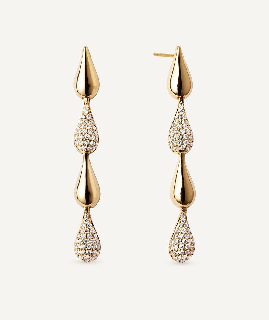 Pendientes Cascade con circonita