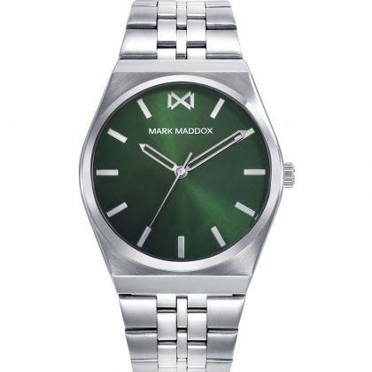 Reloj caja de acero 5 atm y brazalete de acero con movimiento cuarzo
