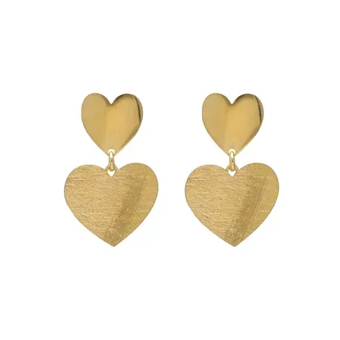 Pendientes cortos corazón El Gesto en Plata