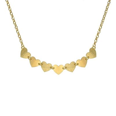 Collar de Victoria Cruz de plata de ley de 925 m/m chapado en oro.