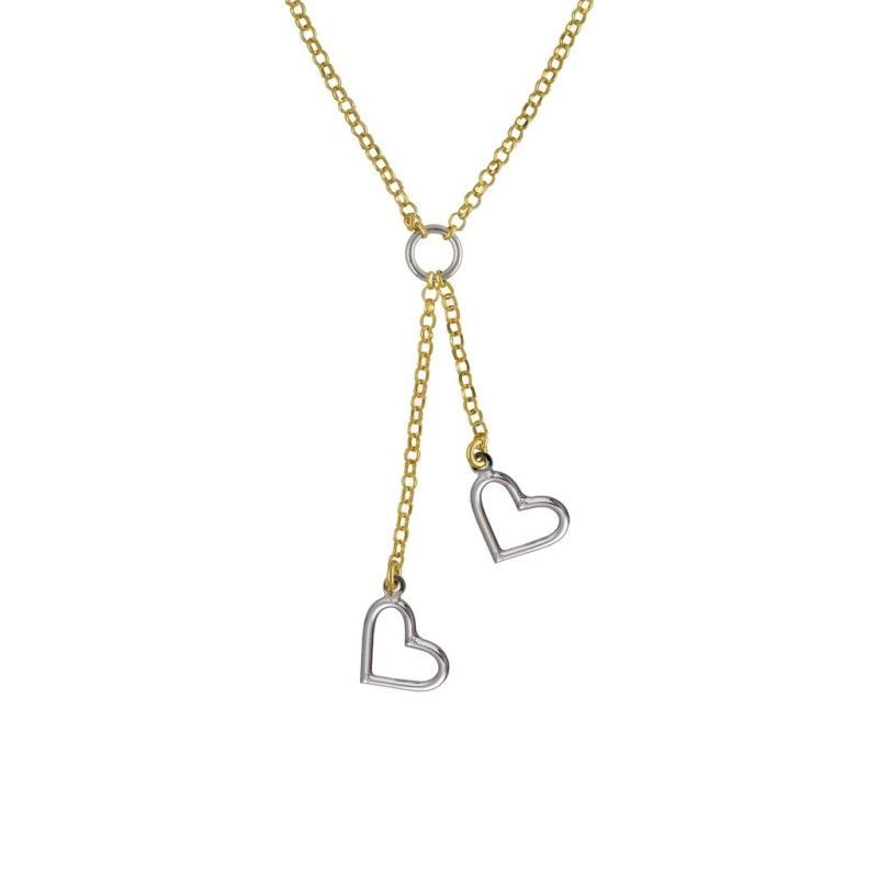 Collar de VICTORIA CRUZ  de plata de ley de 925 m/m chapado en oro