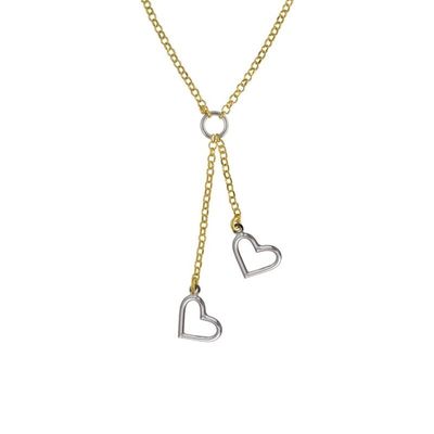 Collar de VICTORIA CRUZ  de plata de ley de 925 m/m chapado en oro