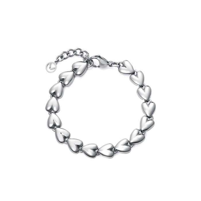 Pulsera Viceroy Fashion Corazones Acero Baño Rodio