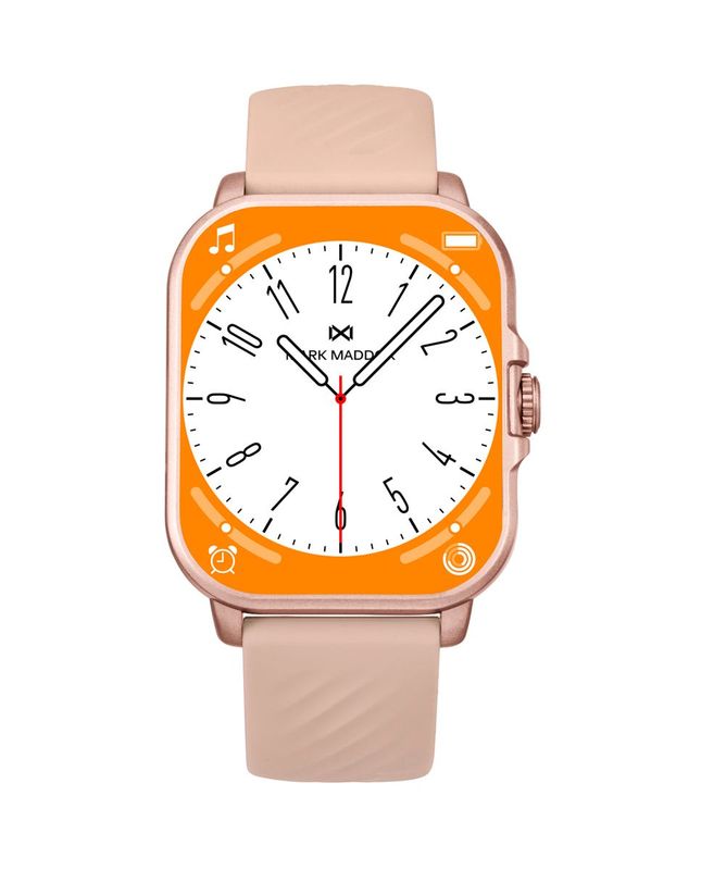 Reloj Smart de policarbonato con correa de silicona rosa