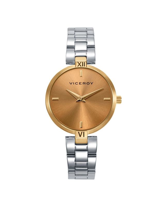 RELOJ ACERO IP DORADO BRAZALETE SRA VA