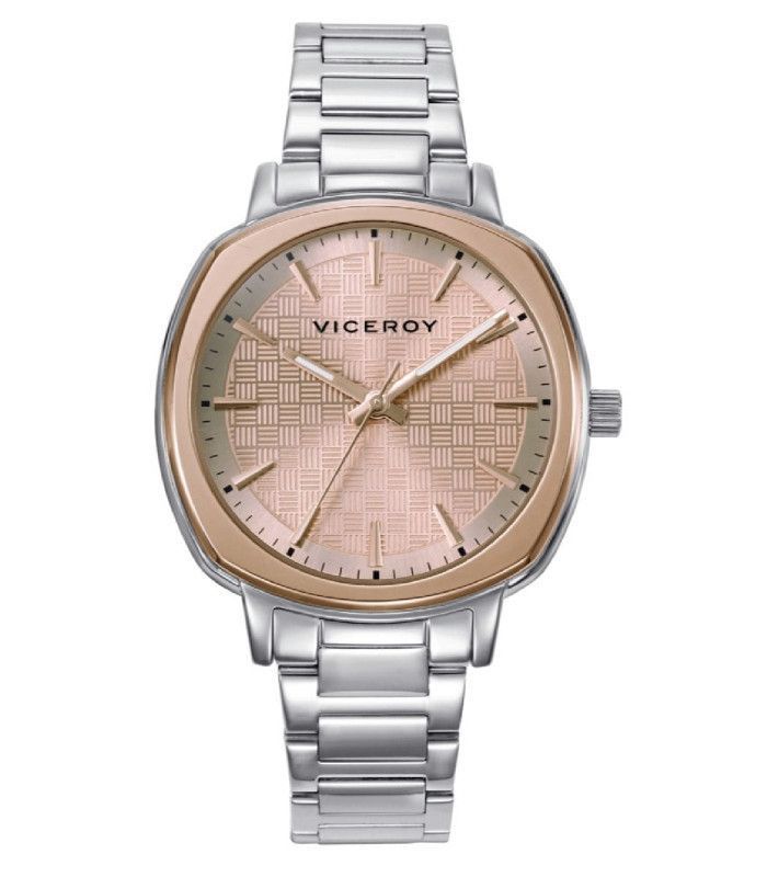 Reloj Señora Cuadrado Redondeado Acero Esfera Rosé VICEROY