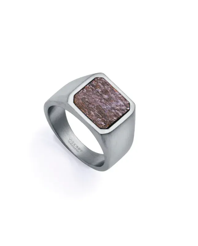 Anillo de hombre de acero tipo sello