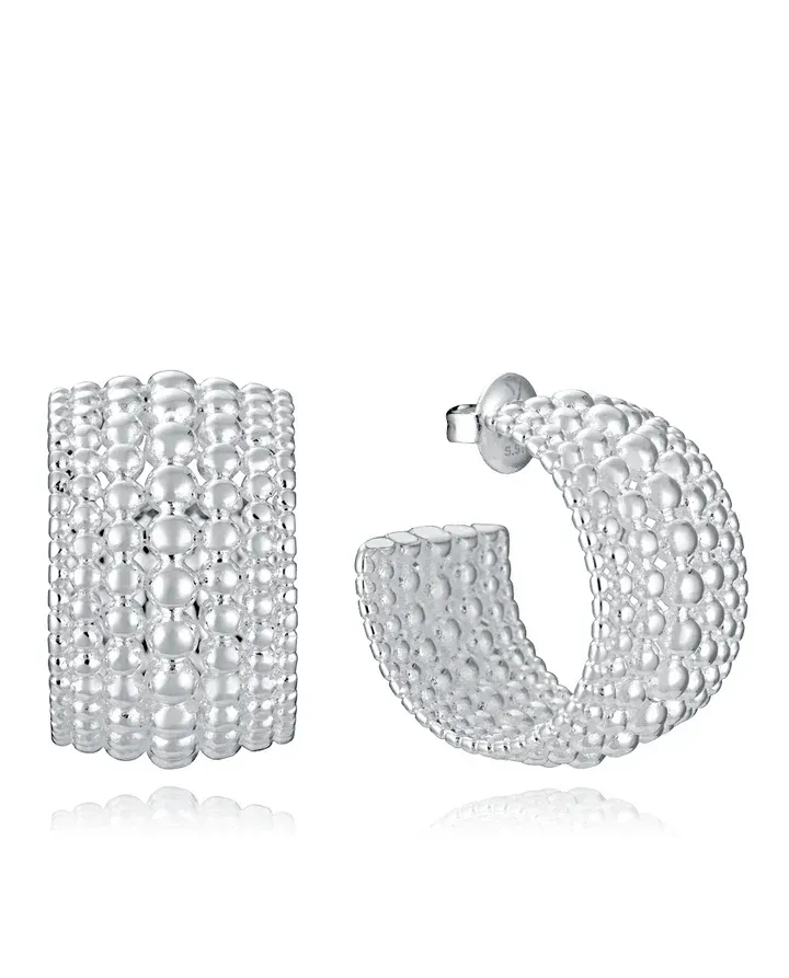 Pendientes de acero chapado en plata 999 colección Laura Escanes