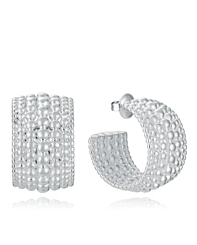 Pendientes de acero chapado en plata 999 colección Laura Escanes