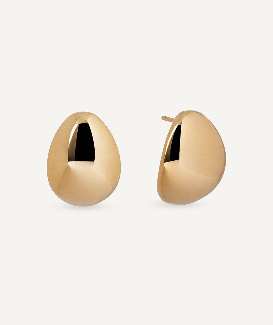 Pendientes medialuna volumen Nils