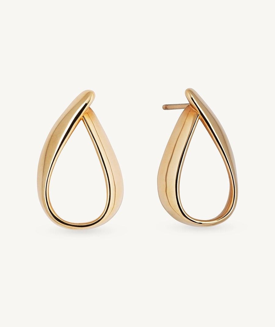 Pendientes largos oval Halo