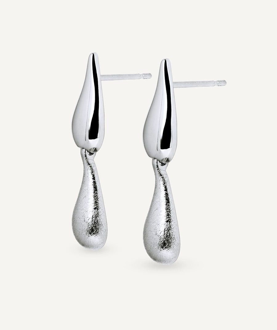 Pendientes largos gotas Drop Dual Bold
