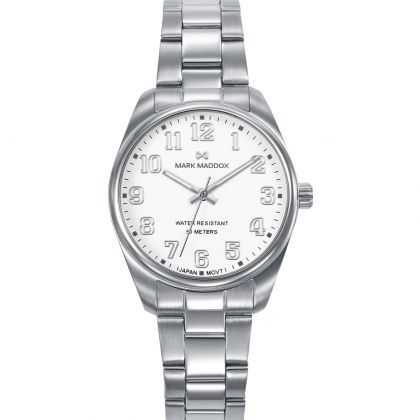 Reloj caja de acero 5 Atm,brazalete de acero,movimiento cuarzo