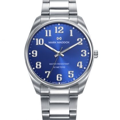 Reloj caja de acero 5 Atm,brazalete de acero,movimiento cuarzo