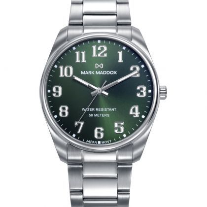 Reloj caja de acero 5 Atm,brazalete de acero,movimiento cuarzo