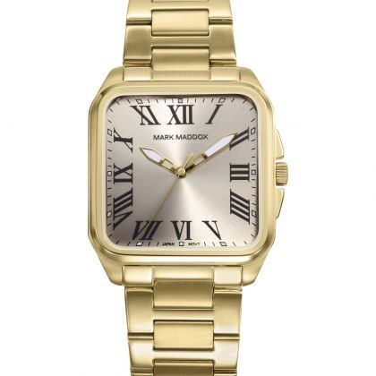 Reloj caja de acero Ip dorado,brazalete de acero Ip dorado,movimiento cuarzo