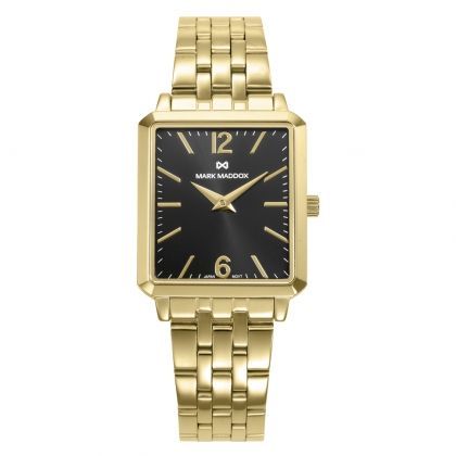 Reloj caja de acero Ip dorado,brazalete de acero Ip dorado,movimiento cuarzo