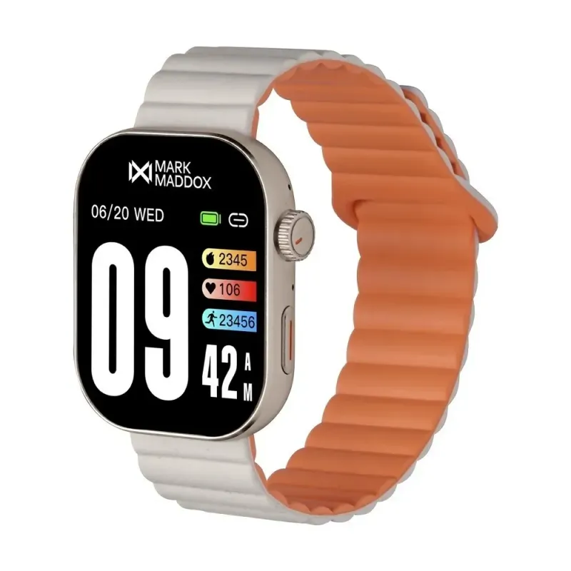Reloj Smart Mark Maddox Blanco con Correa Silicona Bicolor – Deportivo y Moderno